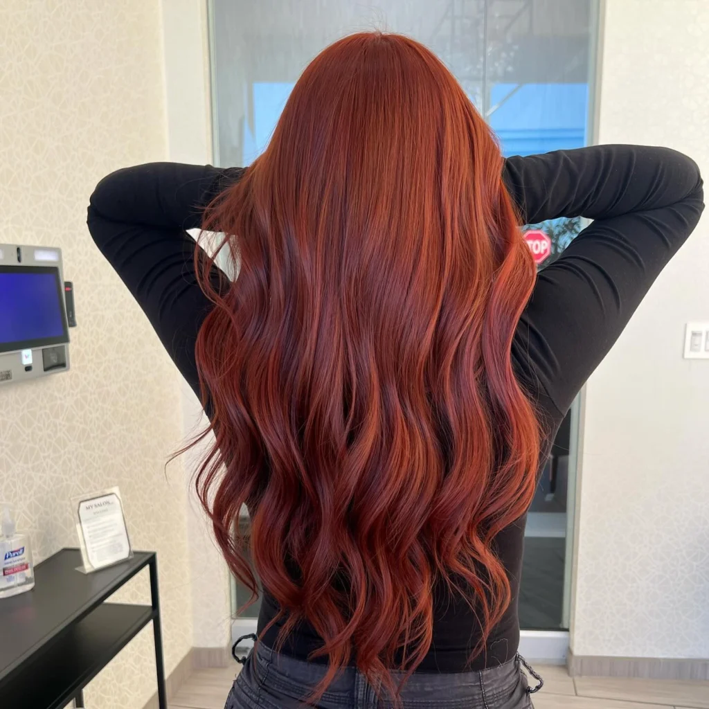 Coppery Red Balayage