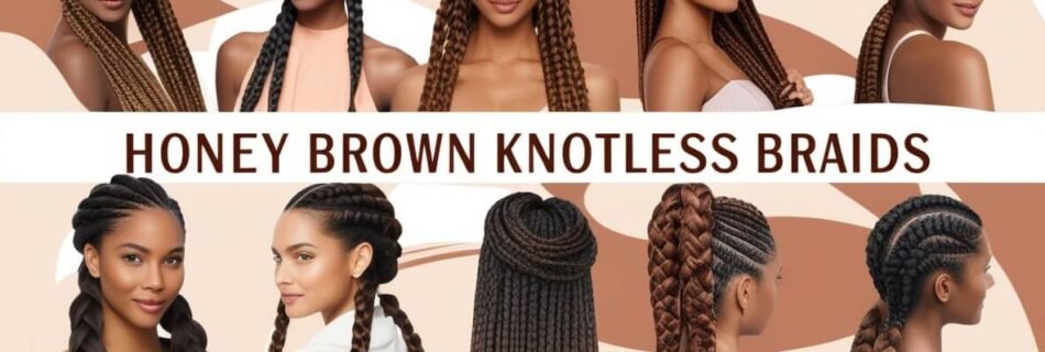 Honey Brown Knotless Braids