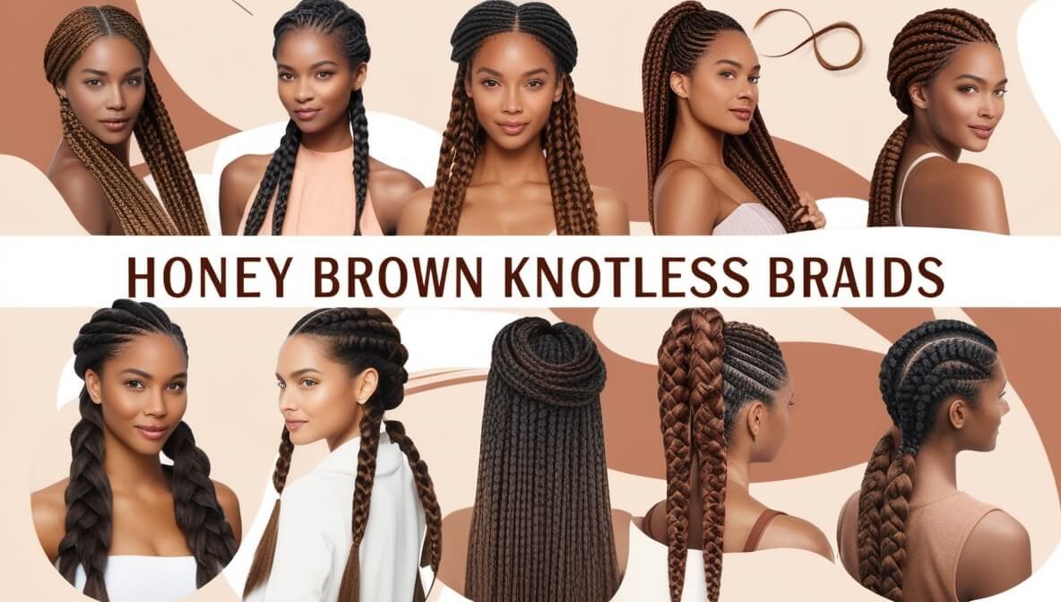 Honey Brown Knotless Braids