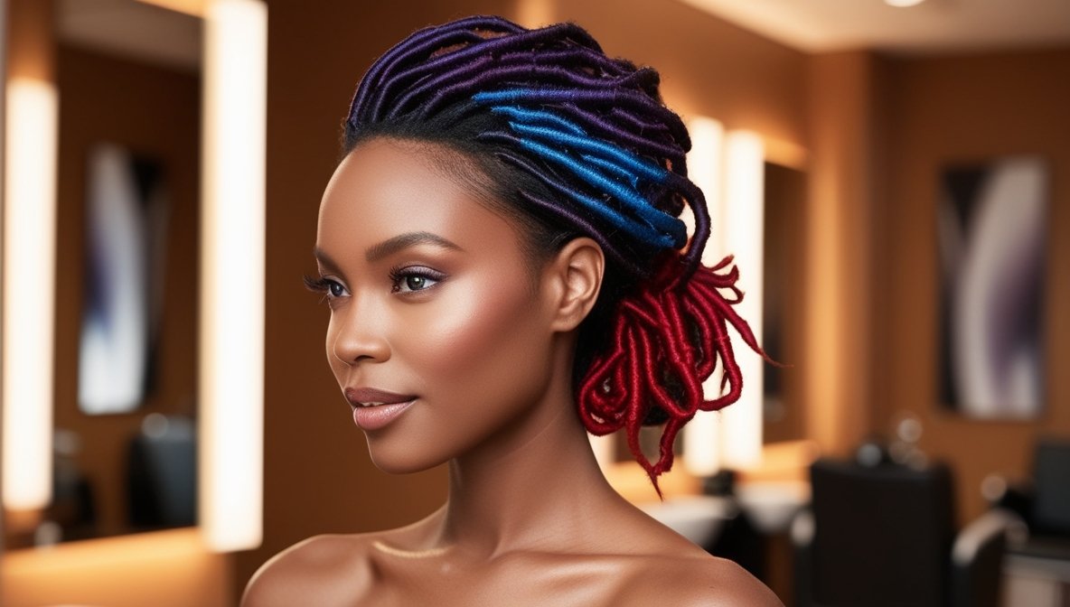 Stylish Hairstyles with Dyed Locs