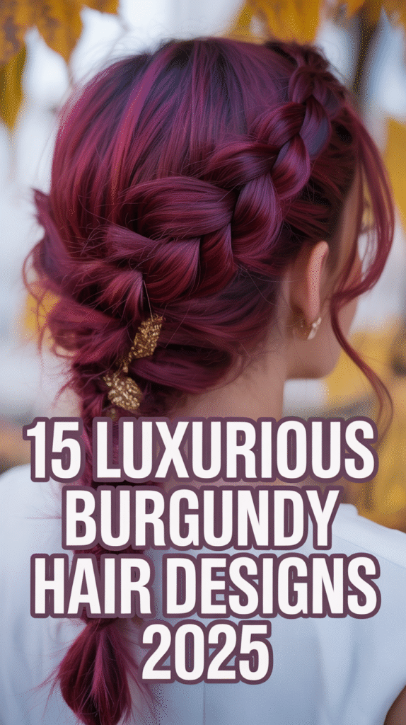 Deep Burgundy Fall Hairstyles